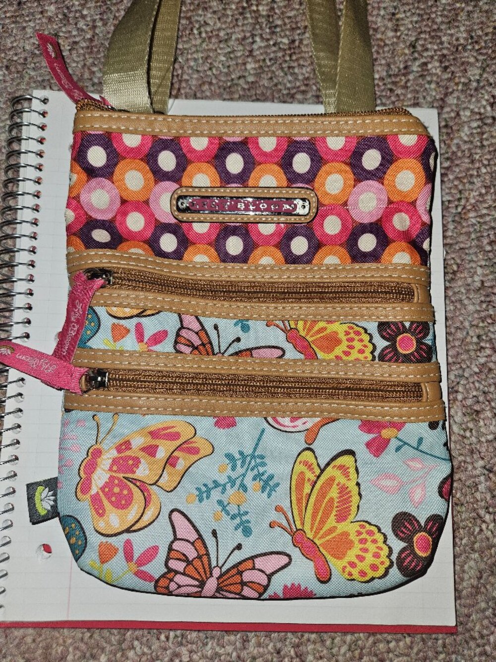Lily Bloom Butterfly Crossbody Purse